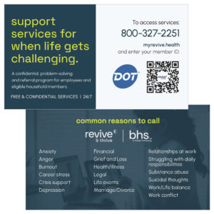 Wallet Card | Employee Assistance Program (EAP) Revive & Thrive