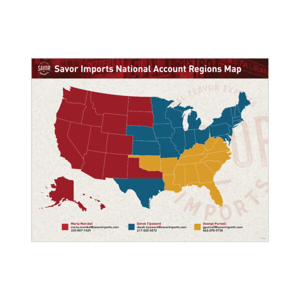 Map  |  Savor Imports Regional Territory Maps - Image 2