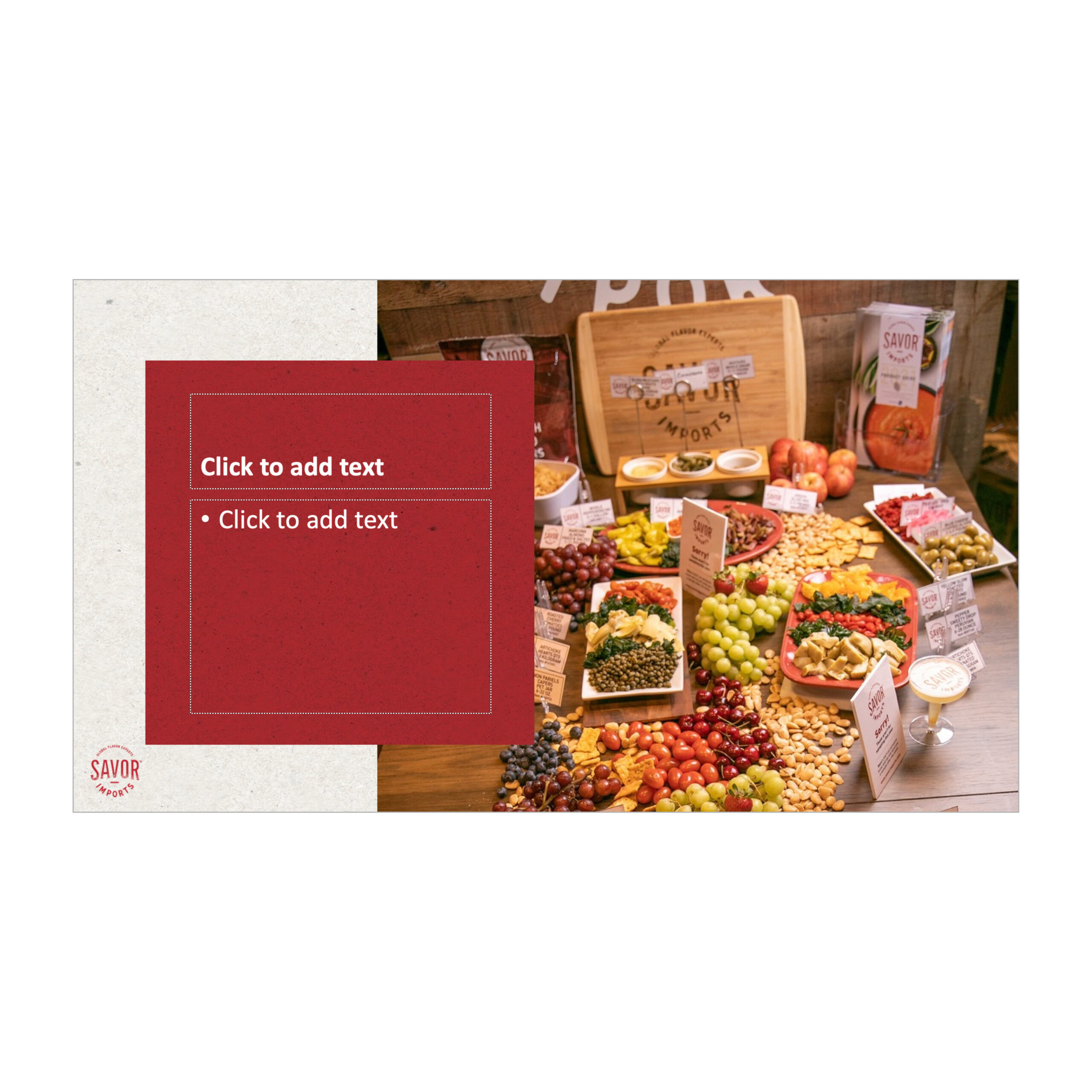 PowerPoint Template | Savor Imports Blank Presentation - Image 3