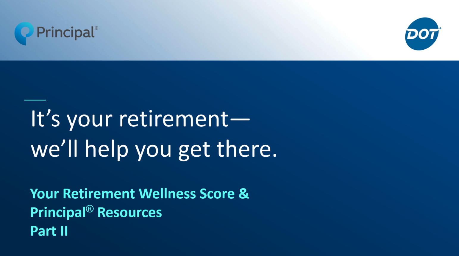 Welcome to Principal