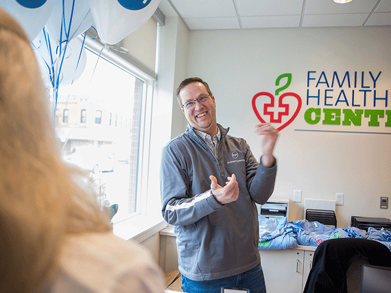 Dot employee at the Mt. Sterling family health center